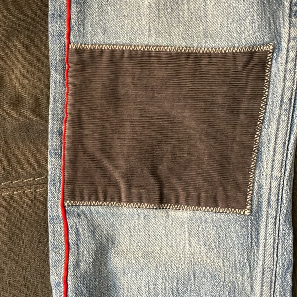 Rag & Bone Cropped Patch Work Jeans - image 4